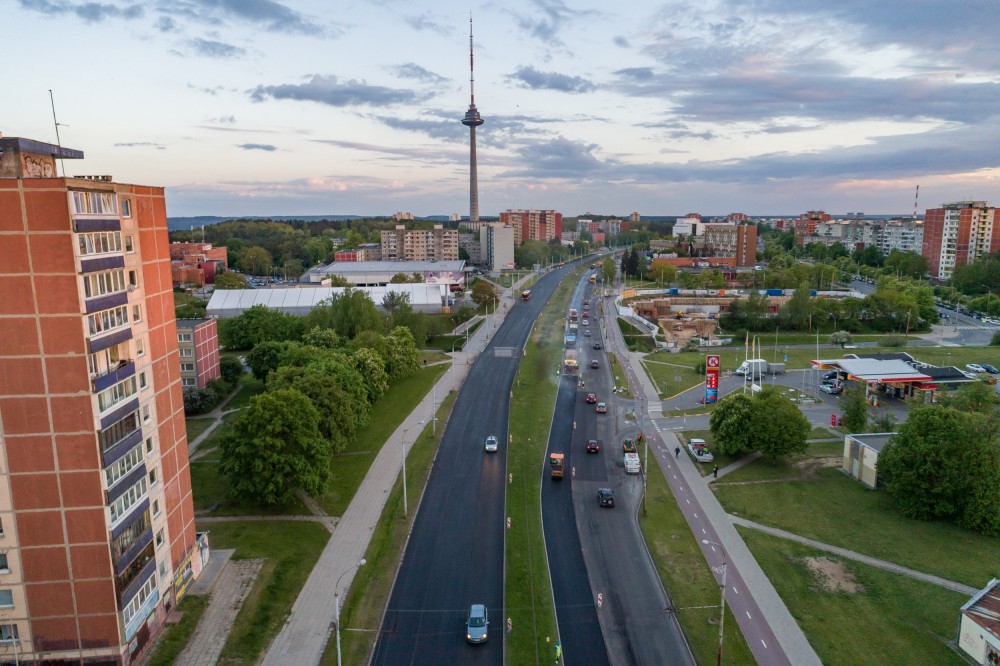 Atnaujinta 4 km Laisvės pr. Vilniuje