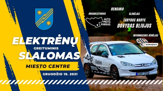 Elektrėnų centre – greituminis slalomas